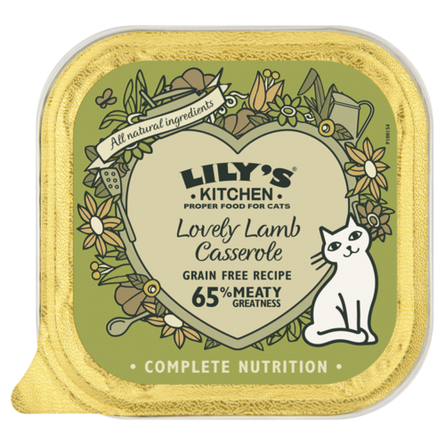 Lily's Kitchen Pâtée pour Chat Lovely Lamb Casserole - Nourriture Naturelle et complète à l'Agneau 85g
